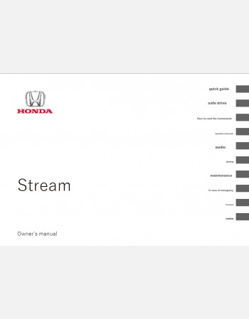 honda stream 2013 owners manual in english